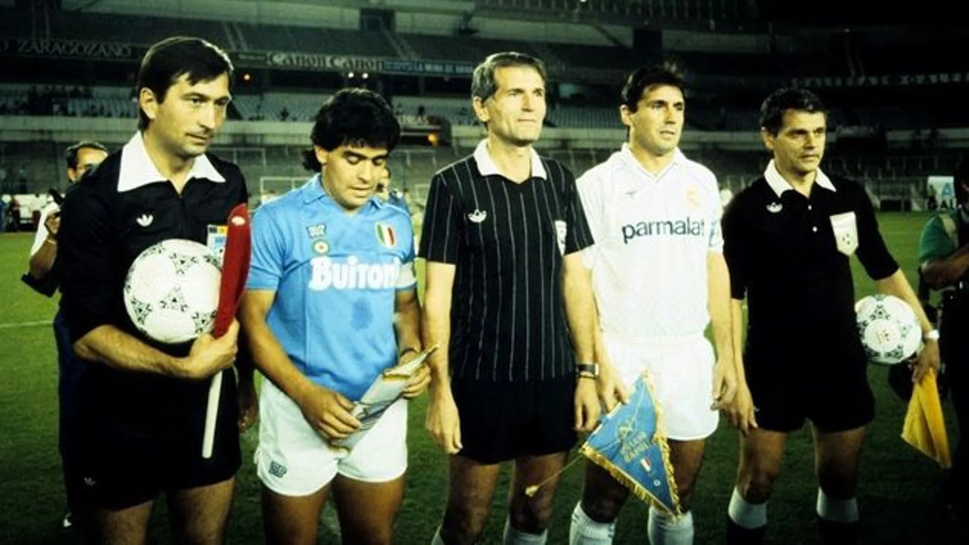 Maradona y su Nápoles visitaron a un Bernabéu vacío