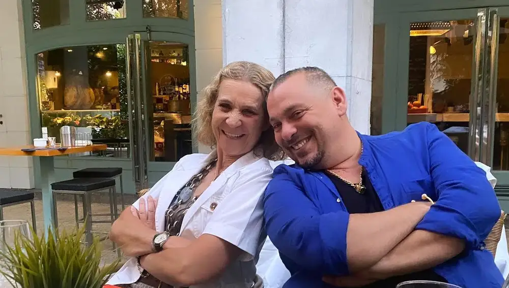 La infanta Elena junto a José Ignacio Galán Ordóñez, conocido por su papel de Nacha la Macha