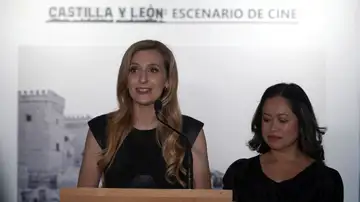 La viceconsejera de Política Cultural, Mar Sancho, presenta la exposición "Castilla y León, un escenario de cine"