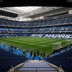 General view of the Santiago Bernabeu stadium before the first football match of LaLiga EA Sports on September 01, 2023, in Las Rozas, Madrid, Spain. Oscar J. Barroso / Afp7 02/09/2023 ONLY FOR USE IN SPAIN