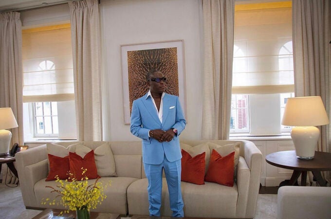 Teodoro Nguema Obiang, más conocido como «Teodorín», posa para Instagram en una suit en Nueva York.
