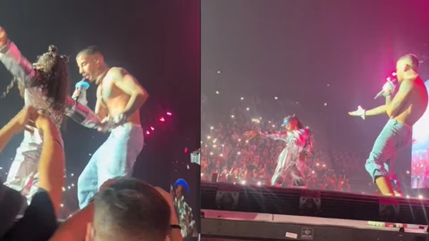 Rauw Alejandro saca a bailar a una joven fan