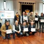 Homenaje a varios miembros de la red de radioaficionados en Burgos