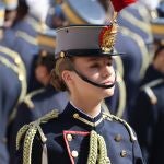 La princesa Leonor en la jura de bandera de la Academia Militar de Zaragoza