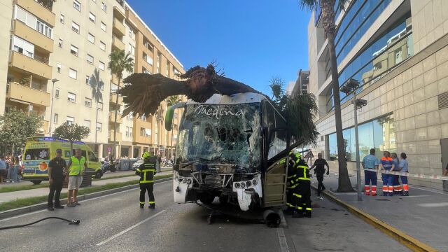 El autobús envuelto en el siniestro