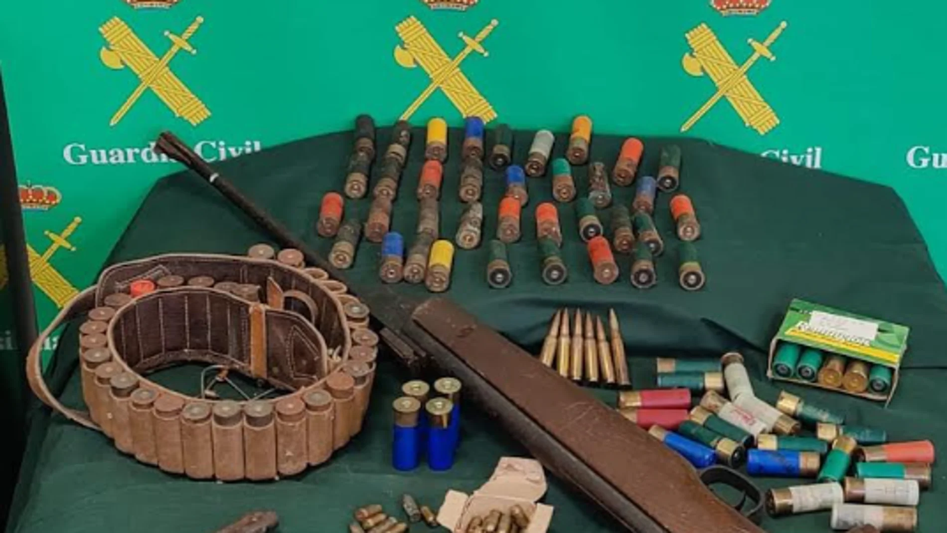Armas que se ha incautado la Guardia Civil
