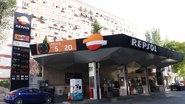 Gasolinera Repsol en Madrid.