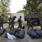 Varios cuerpos de israelíes asesinados por los terroristas