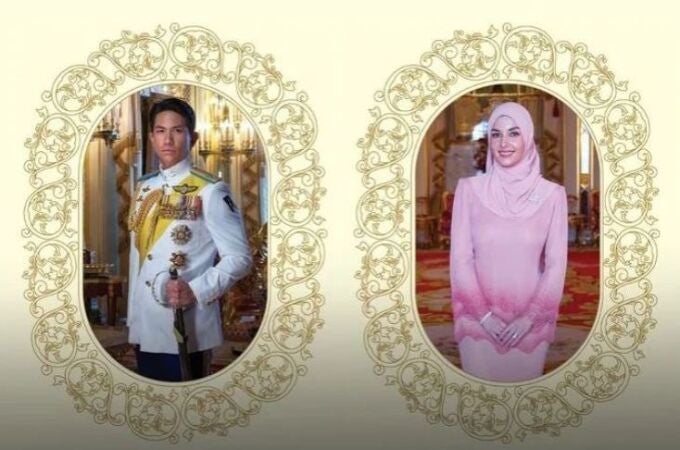 Abdul Mateen, príncipe de Brunei y su prometida