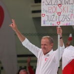 Donald Tusk campaigns for Civic Platform in Lodz