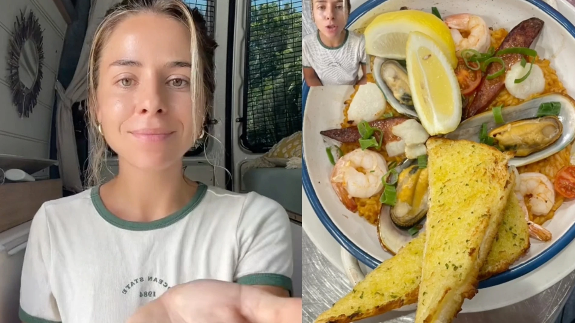 Una Tiktoker española muestra la peculiar paella que sirven en el restaurante donde trabaja en Australia