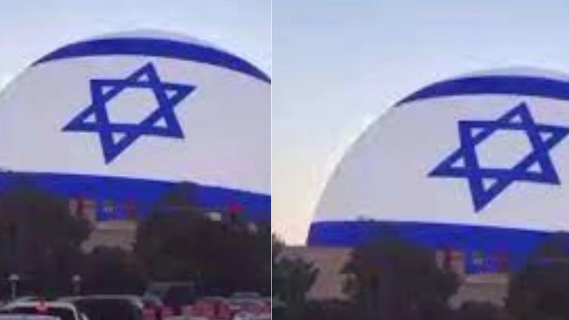 El nuevo auditorio "The Sphere" de Las Vegas ya luce la bandera de Israel