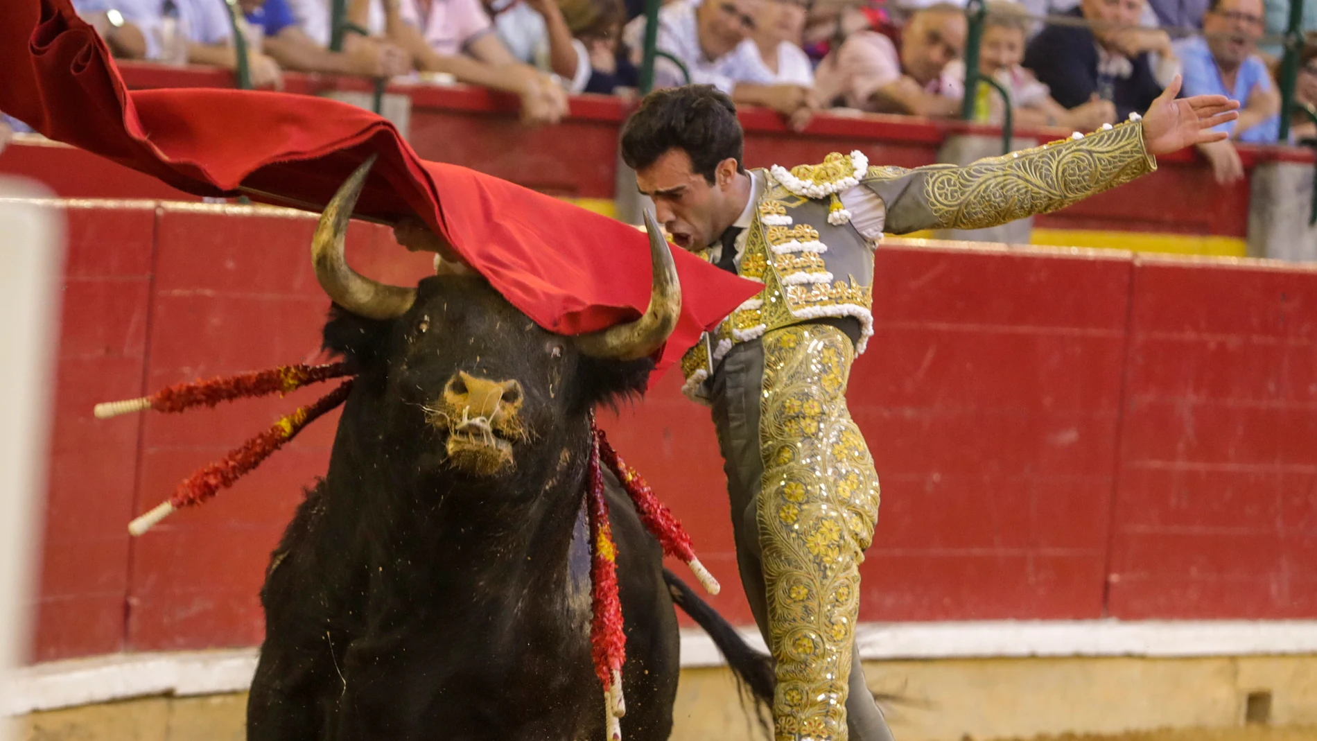 ZARAGOZA, 11/10/2023.- El diestro Tomás Rufo durante el festejo de la Feria del Pilar, este miércoles en la plaza de toros de Zaragoza. EFE/ Javier Cebollada 