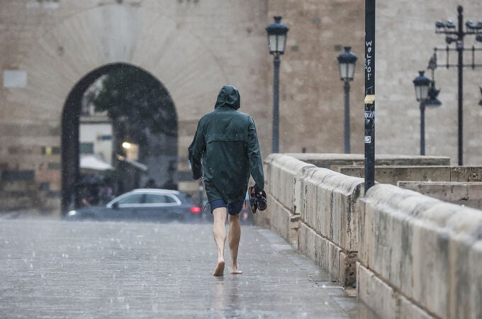 Imagen de archivo de lluvias en Murcia