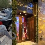 Misterio en Madrid con destrozos y excrementos de un desconocido animal: Del coche aplastado en las Cuatro Torres al estropicio del restaurante Bel Mondo 
