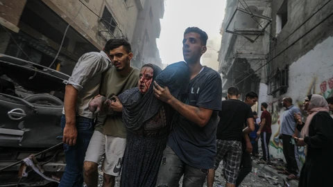 Scene of Israeli rocket attack in Gaza