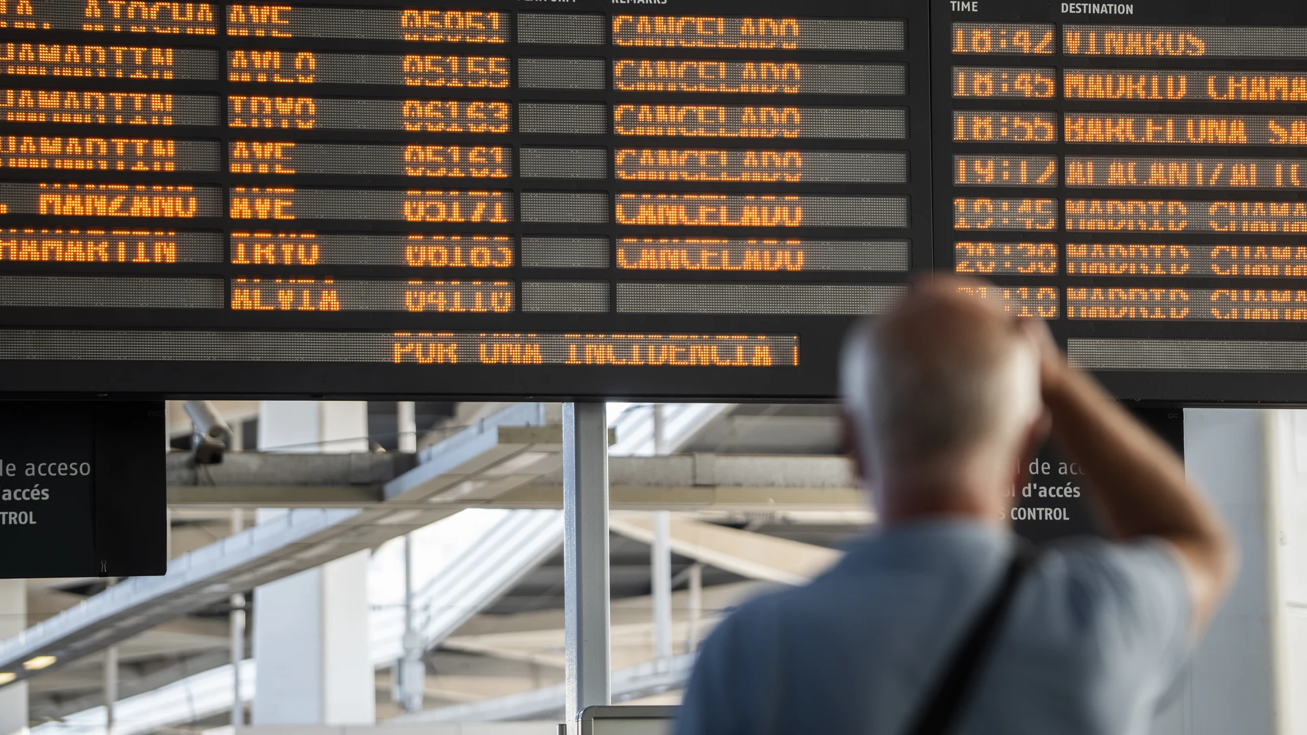 MADRID.-Renfe reinicia la circulación en la línea de AVE Madrid-Valencia-Alicante-Murcia, afectada ayer por varias incidencias