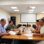 Responsables de Esamur y del CTNC reunidos durante el análisis del informe de la calidad de las aguas regeneradas