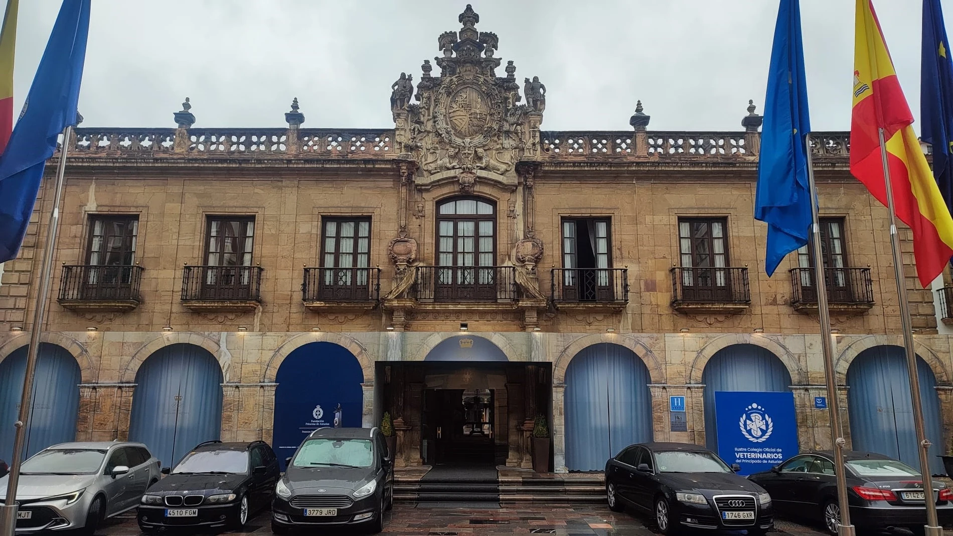 Hotel de la Reconquista de Oviedo, preparado para recibir a los galardonados con los Premios Princesa de Asturias 2023. EUROPA PRESS 15/10/2023