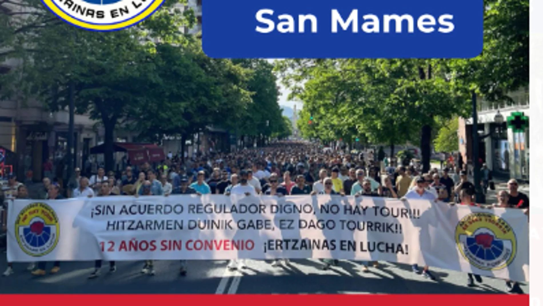 Cartel de la convocatoria de la manifestación