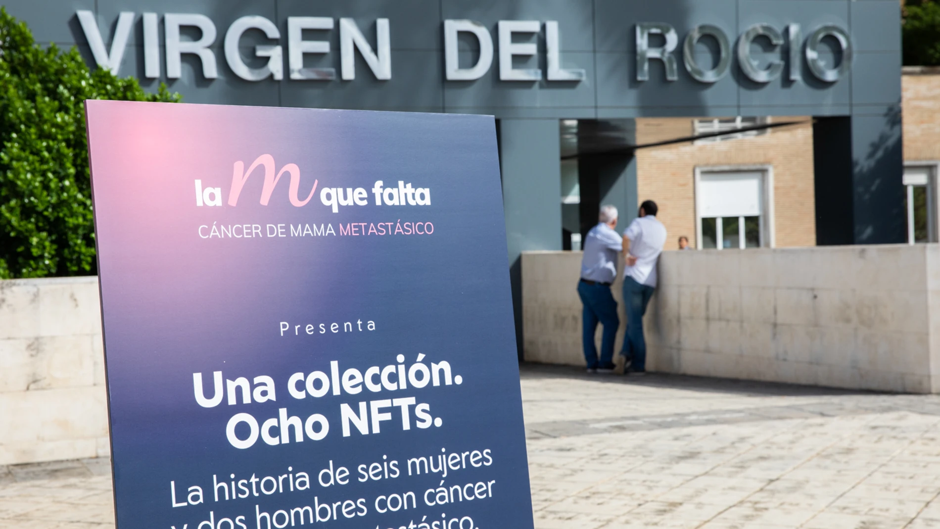 La exposición de NFTs sobre cáncer de mama metastásico de #laMquefalta llega al Hospital Virgen del Rocío de Sevilla