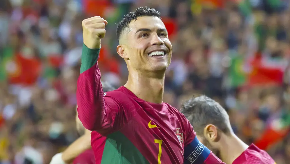 Cristano Ronaldo celebrando uno de sus goles con Portugal