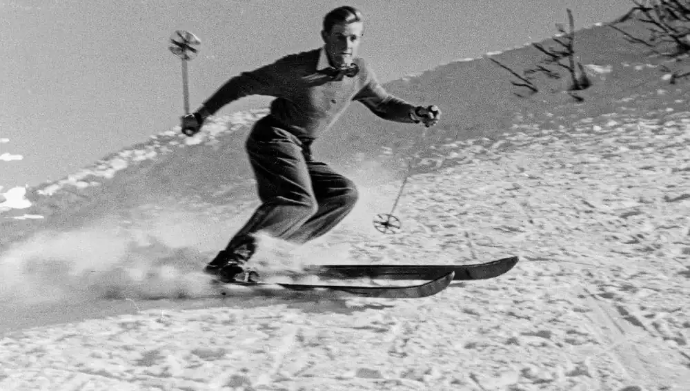  David practicando esquí alpino: «Participé en la carrera de Lauberhorn cuando era un inglés de los más tontos, y casi me mato»
