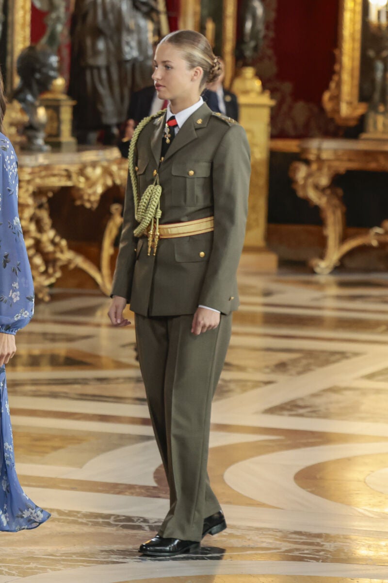 La princesa Leonor en la recepción del Día de la Fiesta Nacional en el Palacio Real