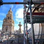 Las visitas guiadas a la fachada de la Catedral de Murcia comenzarán el próximo martes