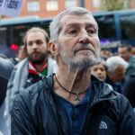 Julio Rodríguez en la protesta contra Israel