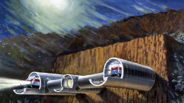 Recreación de los túneles bajo las aguas del Estrecho de Gibraltar