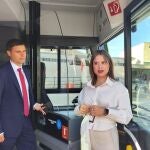La directora general de Movilidad y Transporte, María Dolores Solana, asistió a las pruebas de funcionamiento del nuevo modelo de autobús cien por cien eléctrico.