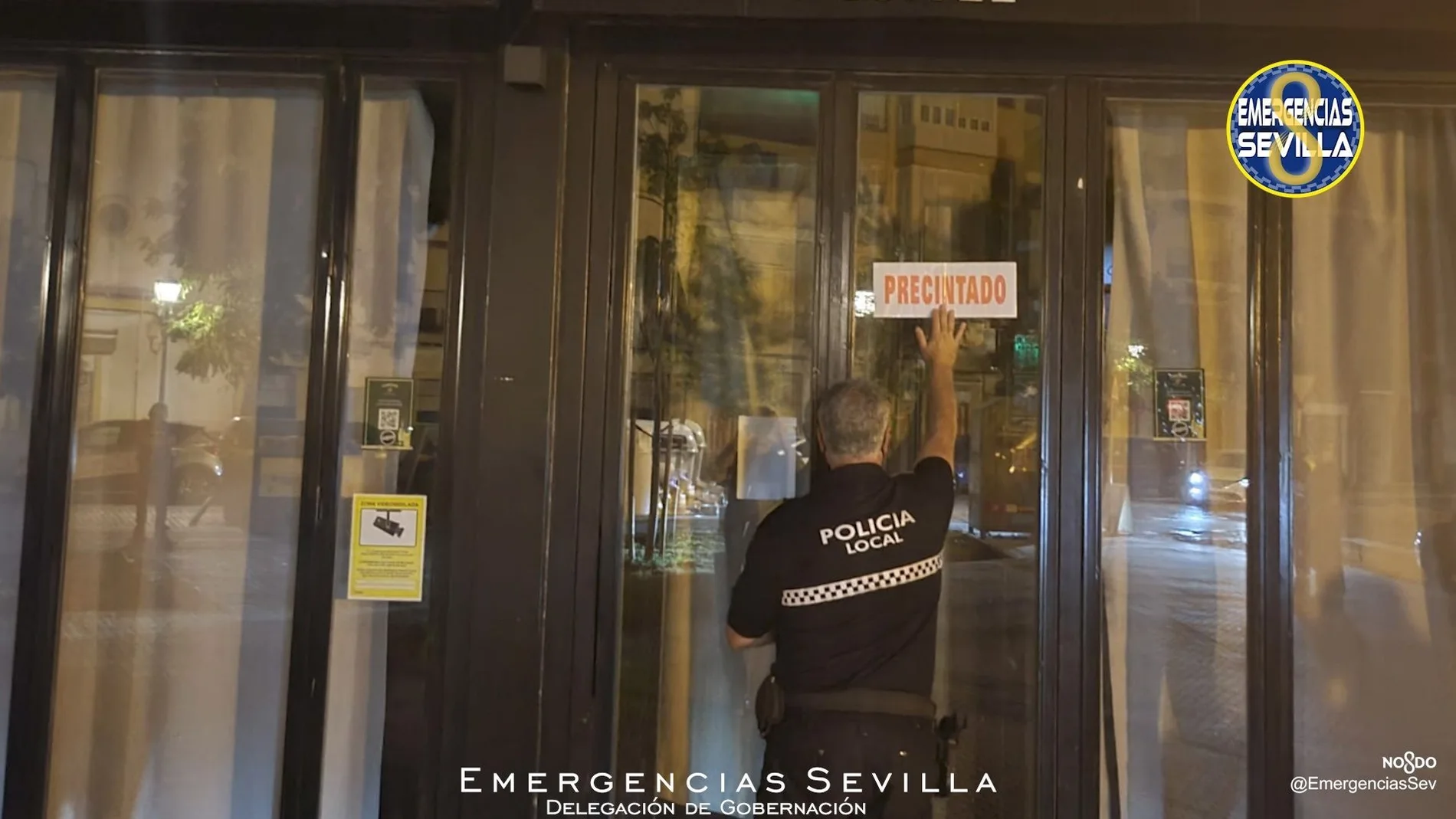 Local precintado por la Policía Local de Sevilla