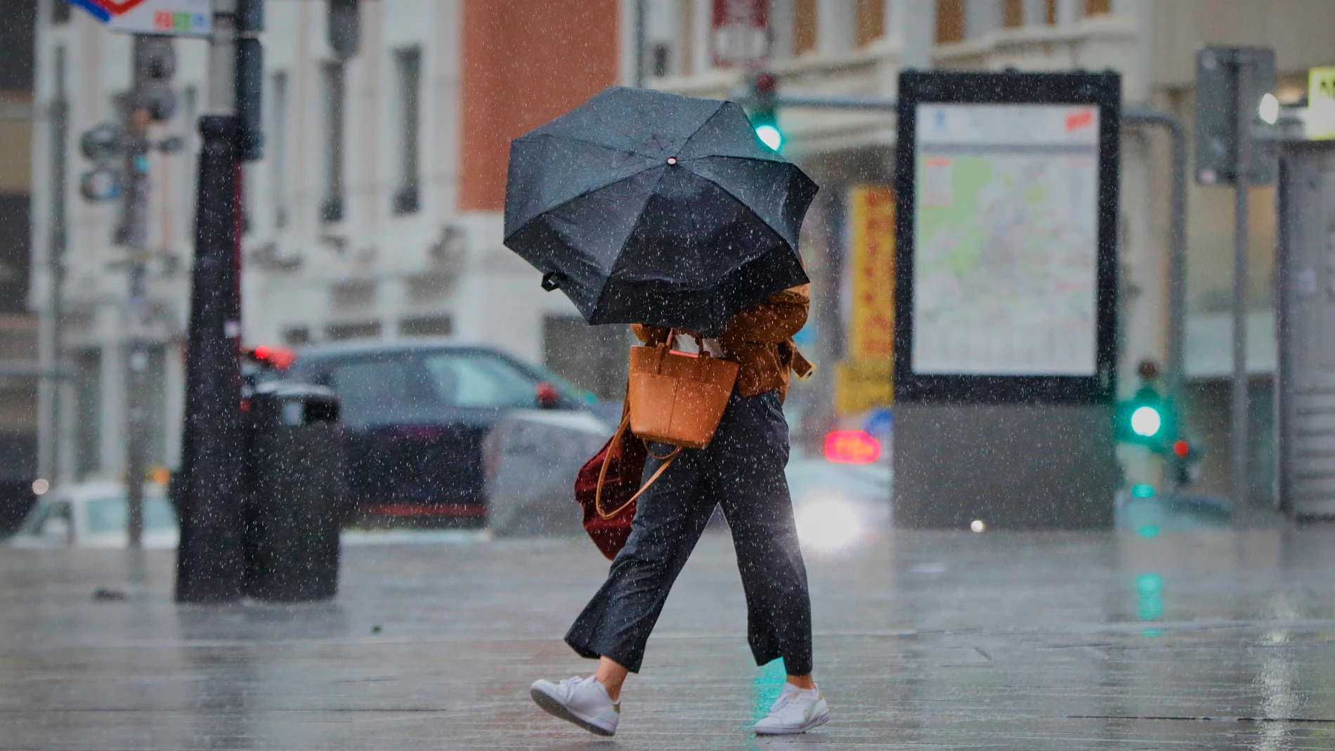 Temporal de viento y lluvia en España