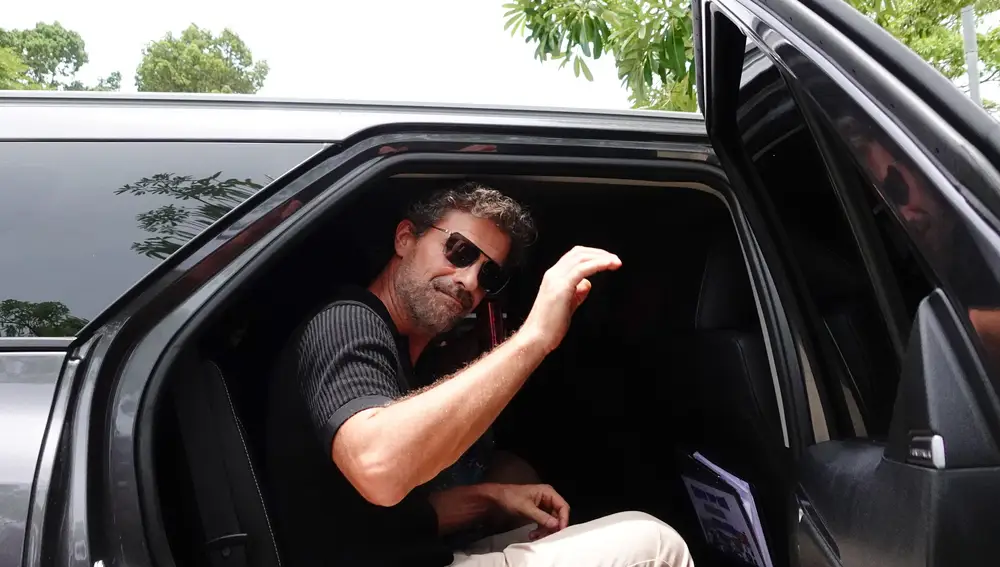 Spanish actor Rodolfo Sancho, father of Spanish chef Daniel Sancho Bronchalo, leaves after visiting his detained son at a prison in Koh Samui island, southern Thailand.
