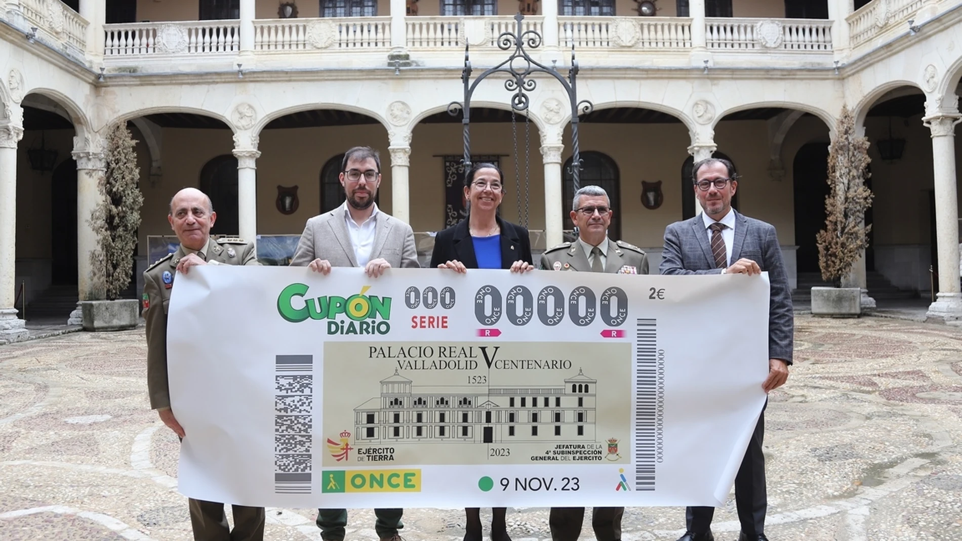 El V Centenario del Palacio Real de Valladolid, en el cupón de la ONCE