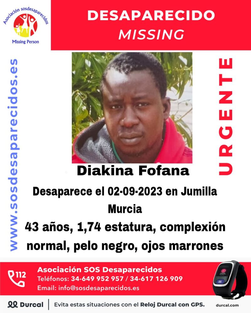 Imagen del cartel de desaparición de Diakina