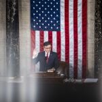 Republican lawmaker from Louisiana Mike Johnson is sworn-in as the next speaker of the house inside the House of Representatives of the US Capitol in Washington, DC, USA, 25 October 2023.