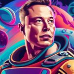 Imagen generada por IA de Elon Musk como explorador espacial