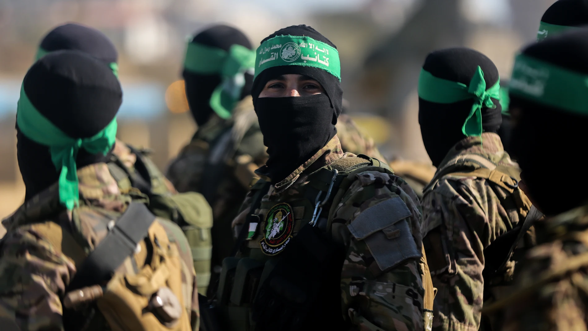 July 20, 2022, Gaza City, Gaza Strip, Palestine: Gaza, Palestine. 20 July 2022. The Izz ad-Din Al-Qassam Brigades, the military wing of the Palestinian Islamic resistance movement of Hamas, hold a military march at the Gaza port in Gaza City. The march falls on the anniversary of the capture of Israeli soldier Aron Shaul by Al Qassam Brigades during the 2014 Israeli war on Gaza (Foto de ARCHIVO) 20/07/2022