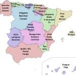 Mapa con las palabras más típicas por comunidades autónomas