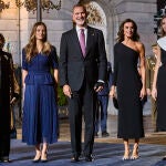 Ceremonia de entrega de los Premios Princesa de Asturias 2023, presidida por SS.MM. los Reyes Felipe VI y Letizia, con la presencia de SS.AA.RR. la Princesa de Asturias Leonor y la Infanta doña Sofía en el teatro Campoamor de Oviedo.