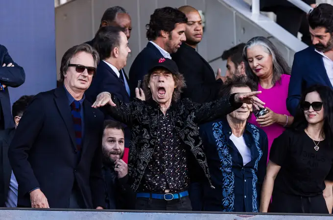 Los Rolling Stones vibraron en el palco antes de que comenzara 'El Clasico'