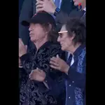Los Rolling Stones en el palco del FC Barcelona para presenciar El Clásico