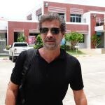 Spanish actor Rodolfo Sancho, father of Spanish chef Daniel Sancho Bronchalo, leaves after visiting his detained son at a prison in Koh Samui island, southern Thailand