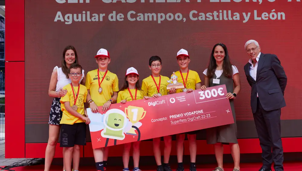 Alumnos del colegio de Aguilar de Campoo que participaron en el super reto