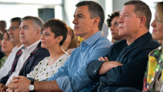 Sánchez y Page, en un acto de partido