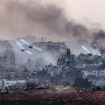 Smoke rises from the northern part of the Gaza Strip