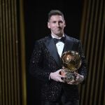 Messi después de haber conseguido su séptimo Balón de Oro