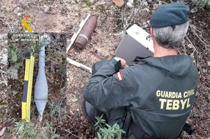 La Guardia Civil destruye de forma controlada dos artefactos explosivos hallados en Monte la Reina (Zamora)